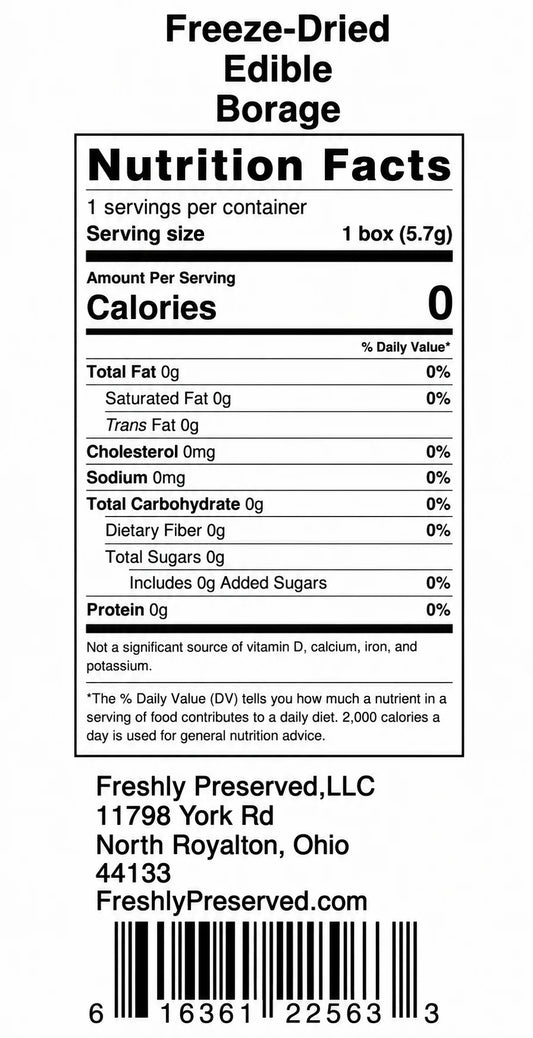 Freeze-Dried Edible Borage