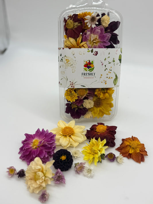 Freeze-Dried Edible Mums, Cosmos and Dahlias
