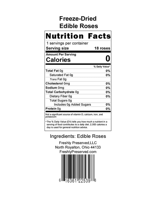 Freeze-Dried Edible Flowers Mini Roses & Mixed Flower Petals